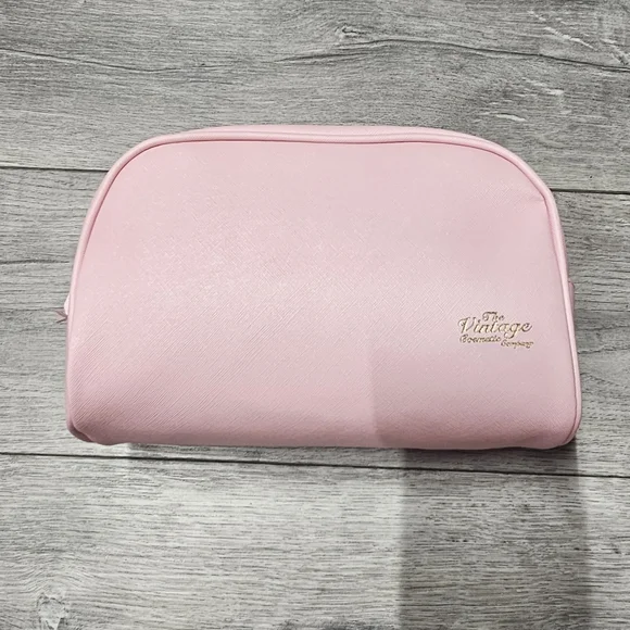 Womens Cosmetics Bag The Vintage Cosmetic Company Pink Makeup Bag Travel Bag - Picture 6 of 6